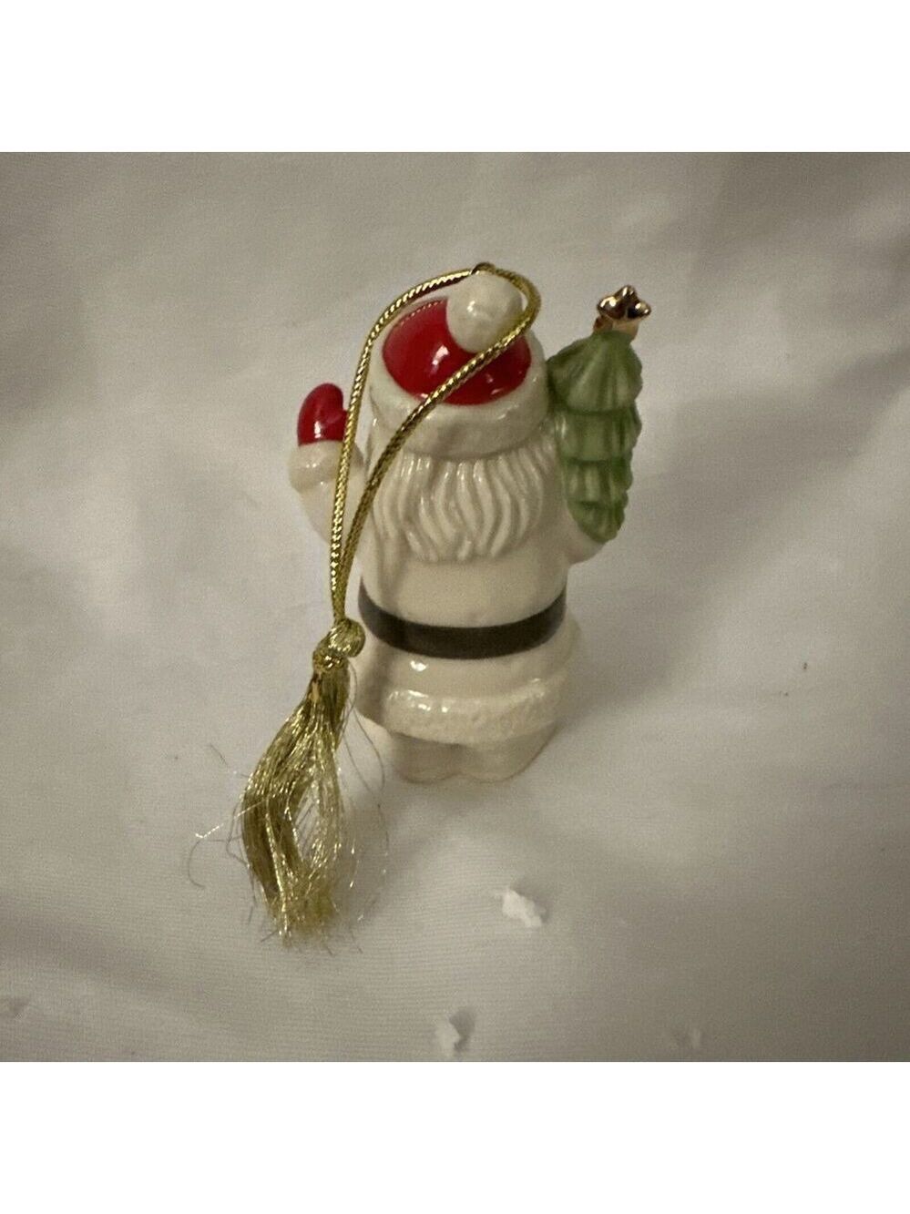 (2) Lenox Santa Ornament 2017 Very Merry 3" Porcelain Christmas Holiday 856361 - Picture 3 of 6